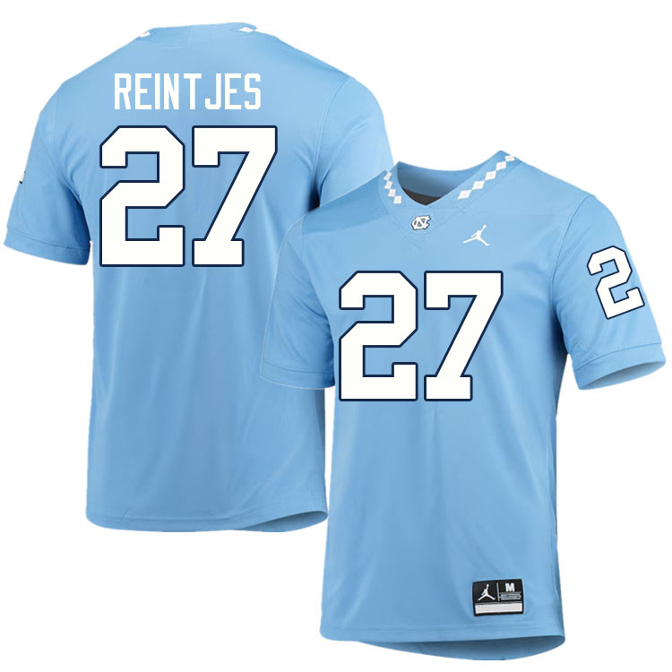 #27 Graham Reintjes North Carolina Tar Heels College Football Jersey Stitched-Carolina Blue #27 Graham Reintjes North Carolina Tar Heels College Football Jersey Stitched-Carolina Blue